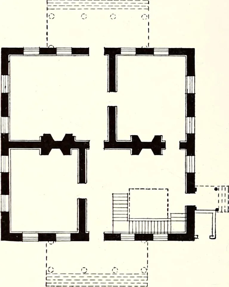 An illustration from Domestic architecture of the American colonies and of the early republic, 1922, leaf 101