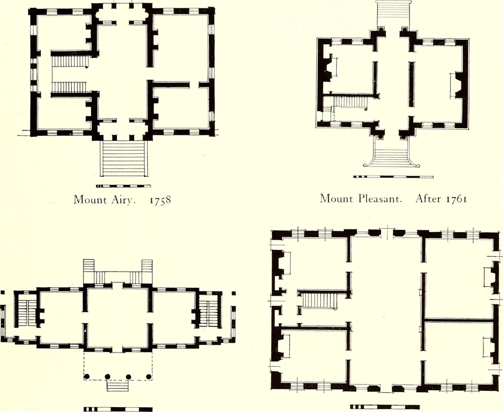 An illustration from Domestic architecture of the American colonies and of the early republic, 1922, leaf 102