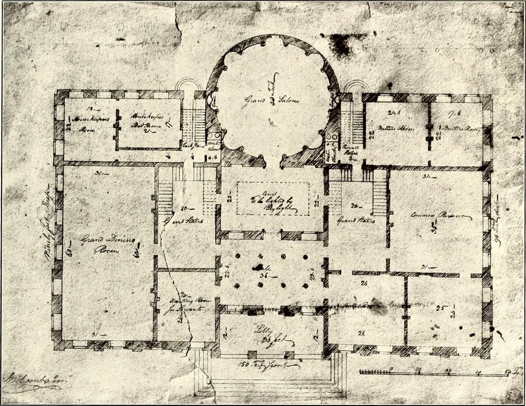 An illustration from Domestic architecture of the American colonies and of the early republic, 1922, leaf 182