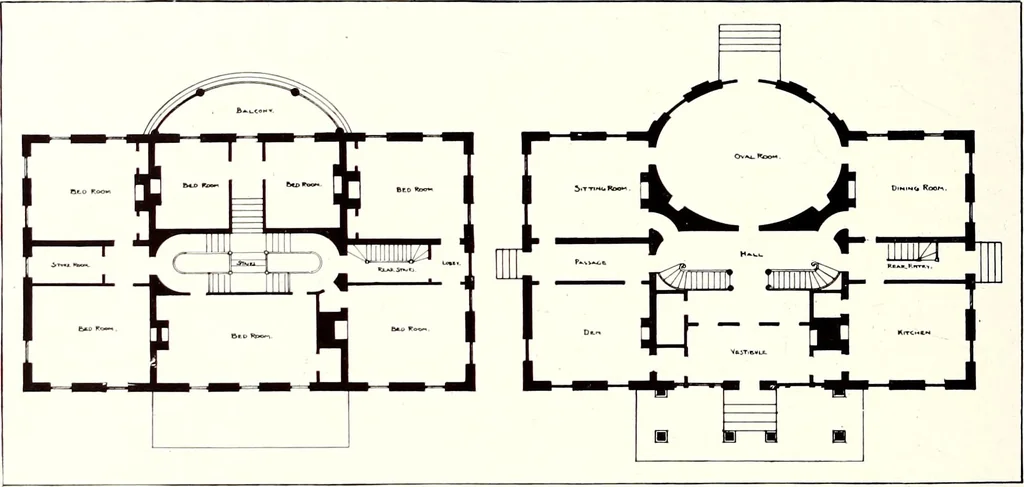 An illustration from Domestic architecture of the American colonies and of the early republic, 1922, leaf 185