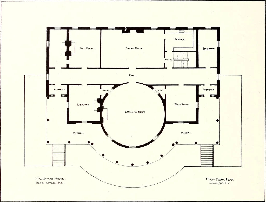 An illustration from Domestic architecture of the American colonies and of the early republic, 1922, leaf 187