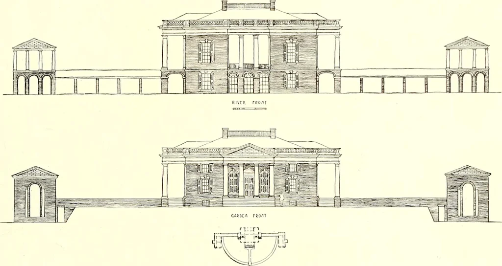 An illustration from Domestic architecture of the American colonies and of the early republic, 1922, leaf 210