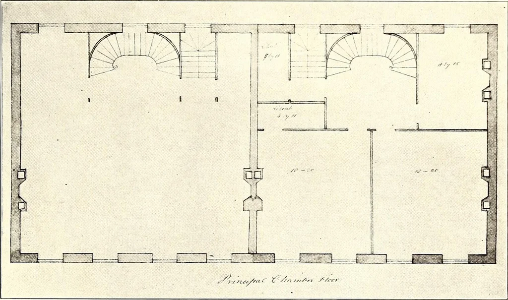 An illustration from Domestic architecture of the American colonies and of the early republic, 1922, leaf 216