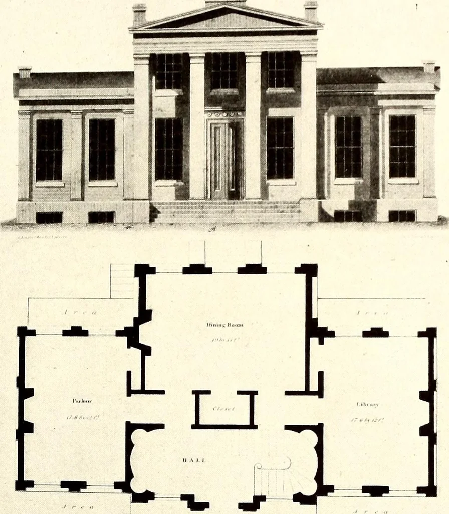 An illustration from Domestic architecture of the American colonies and of the early republic, 1922, leaf 252