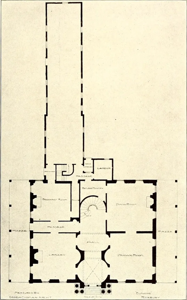 An illustration from Domestic architecture of the American colonies and of the early republic, 1922, leaf 262