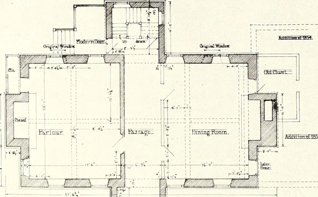 An illustration from Domestic architecture of the American colonies and of the early republic, 1922, leaf 65