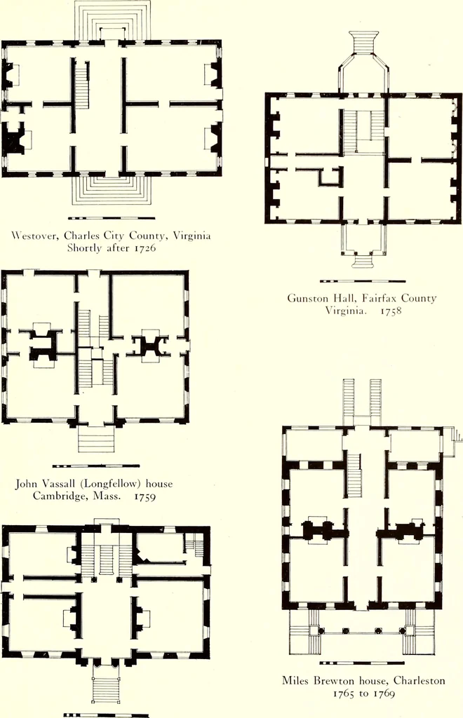 An illustration from Domestic architecture of the American colonies and of the early republic, 1922, leaf 98