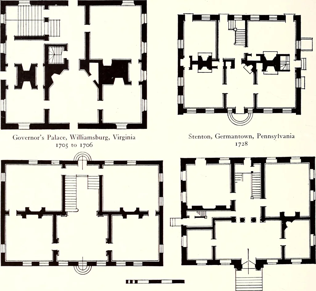 An illustration from Domestic architecture of the American colonies and of the early republic, 1922, leaf 99