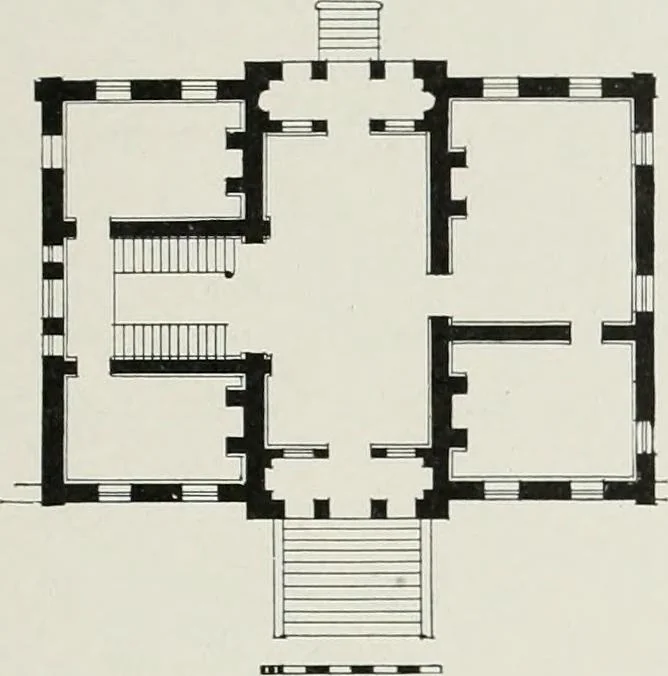 An illustration from Domestic architecture of the American colonies and of the early republic, 1922, leaf 102