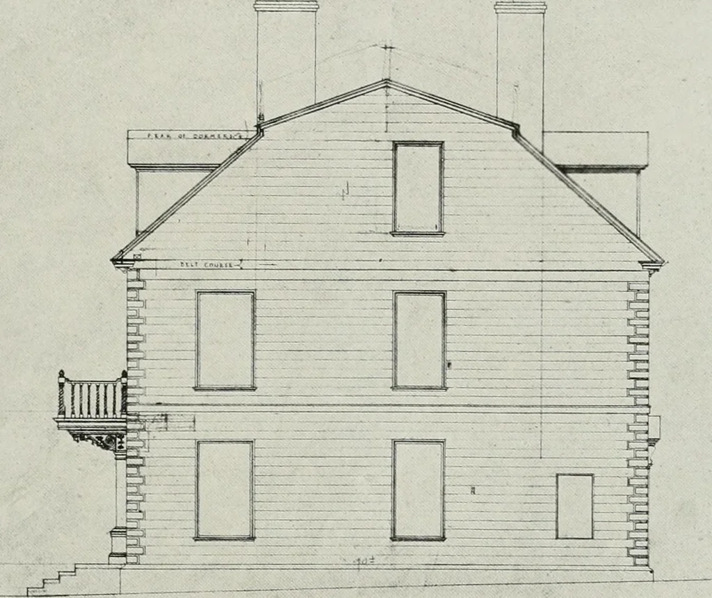 An illustration from Domestic architecture of the American colonies and of the early republic, 1922, leaf 110