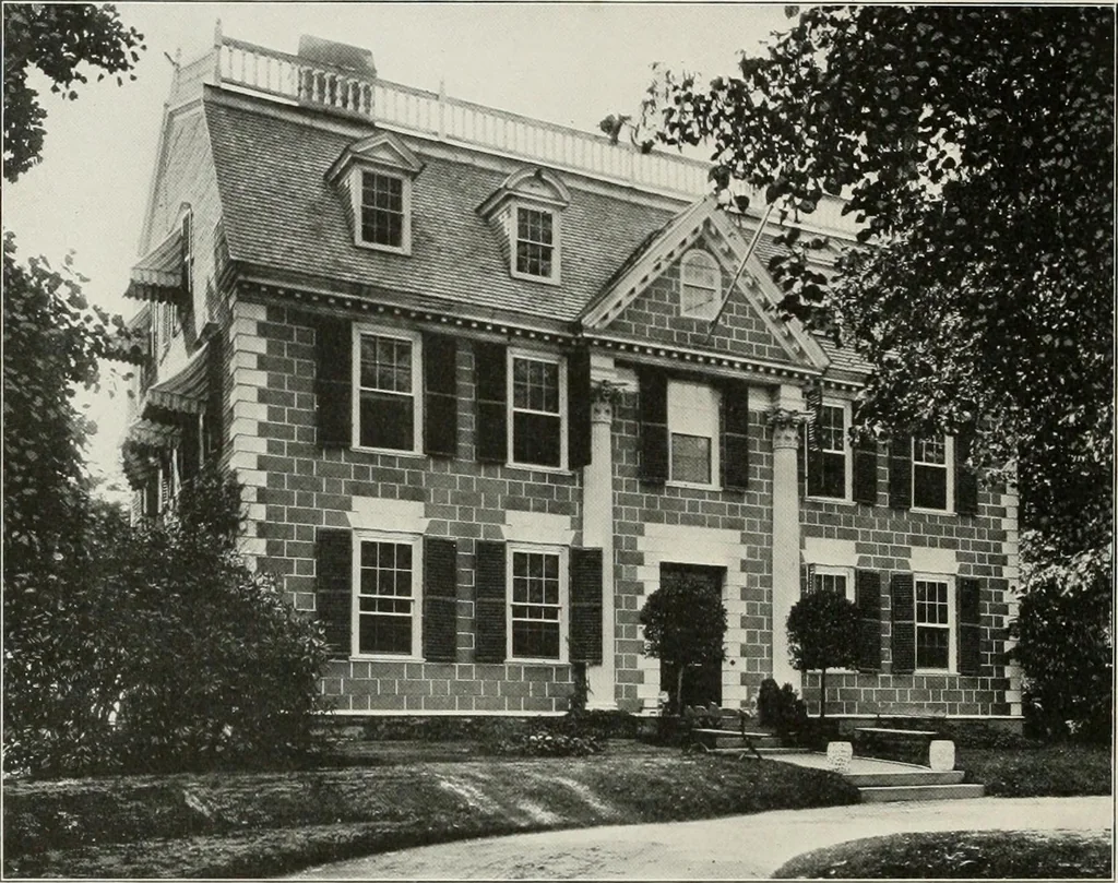 An illustration from Domestic architecture of the American colonies and of the early republic, 1922, leaf 123