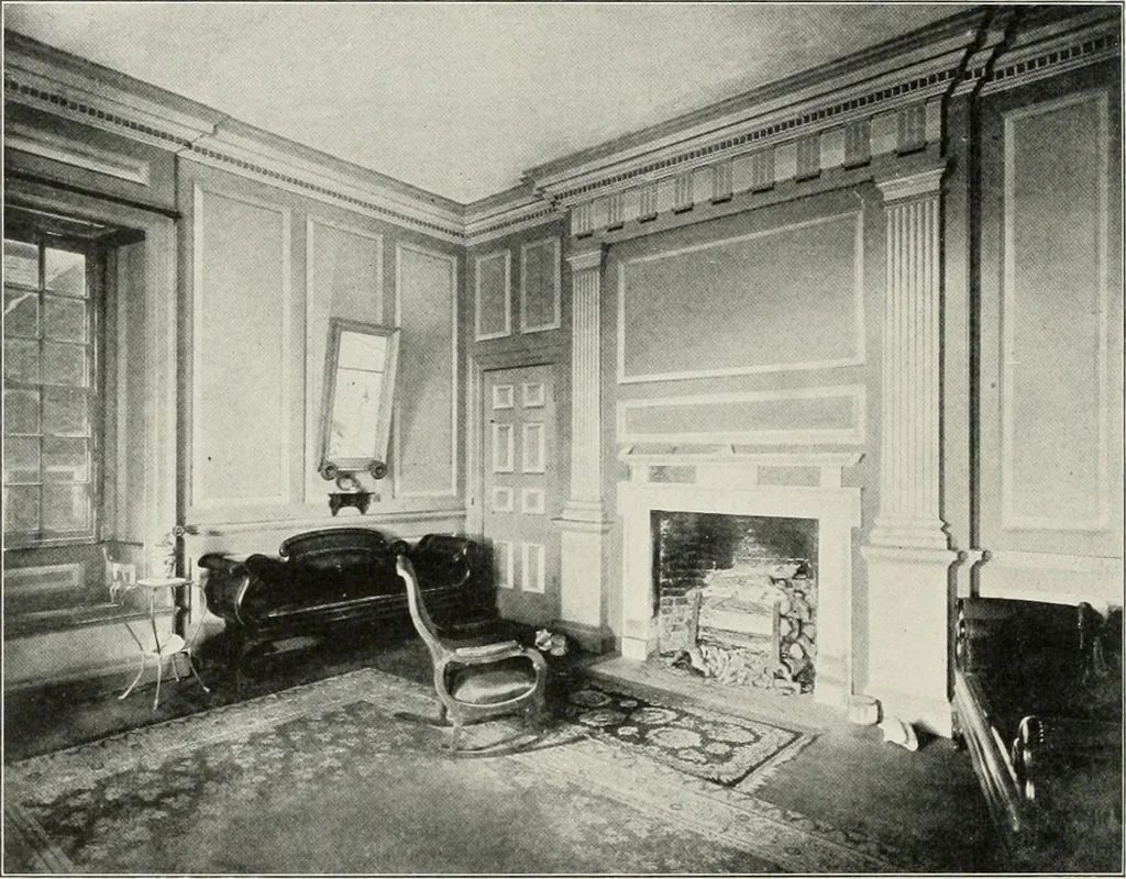 An illustration from Domestic architecture of the American colonies and of the early republic, 1922, leaf 143