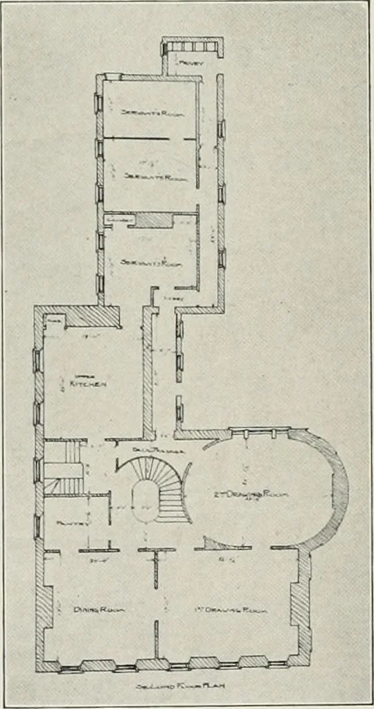 An illustration from Domestic architecture of the American colonies and of the early republic, 1922, leaf 173