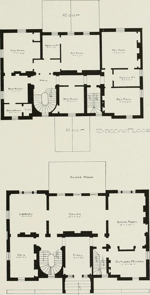 An illustration from Domestic architecture of the American colonies and of the early republic, 1922, leaf 174