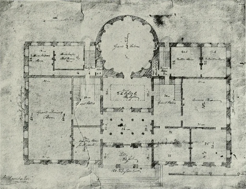 An illustration from Domestic architecture of the American colonies and of the early republic, 1922, leaf 182
