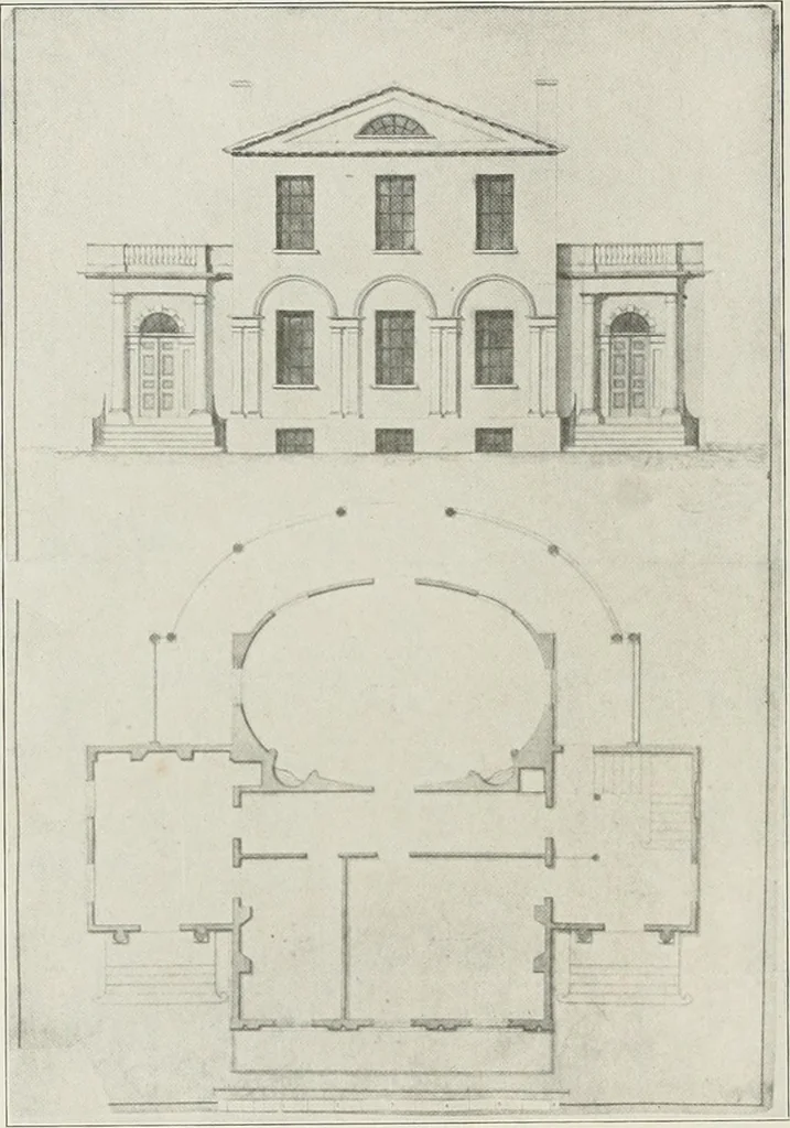 An illustration from Domestic architecture of the American colonies and of the early republic, 1922, leaf 191