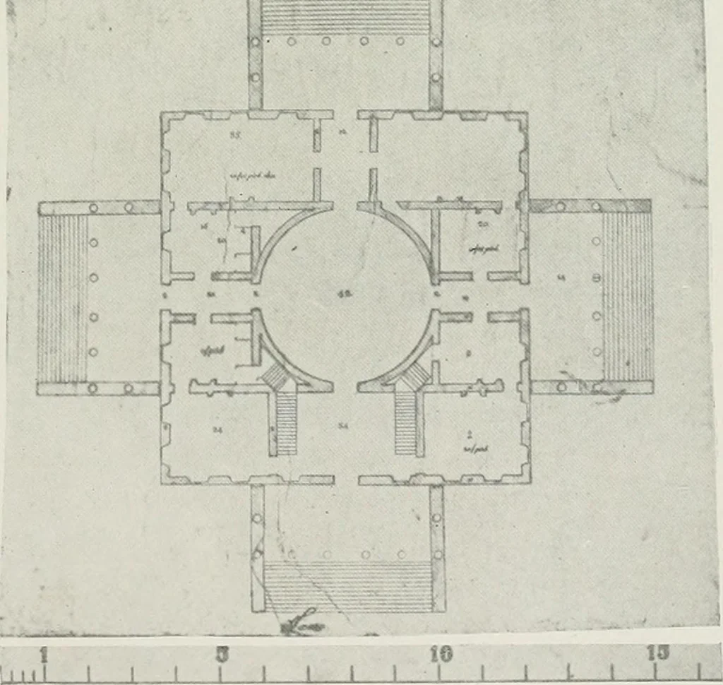 An illustration from Domestic architecture of the American colonies and of the early republic, 1922, leaf 196