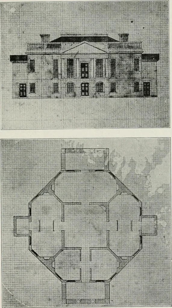 An illustration from Domestic architecture of the American colonies and of the early republic, 1922, leaf 198
