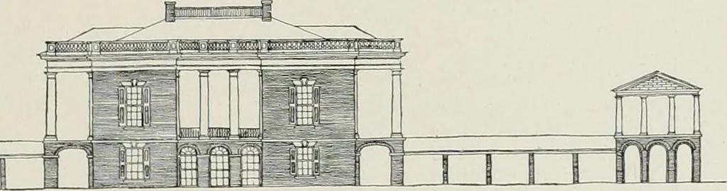 An illustration from Domestic architecture of the American colonies and of the early republic, 1922, leaf 210