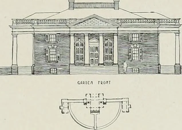 An illustration from Domestic architecture of the American colonies and of the early republic, 1922, leaf 210