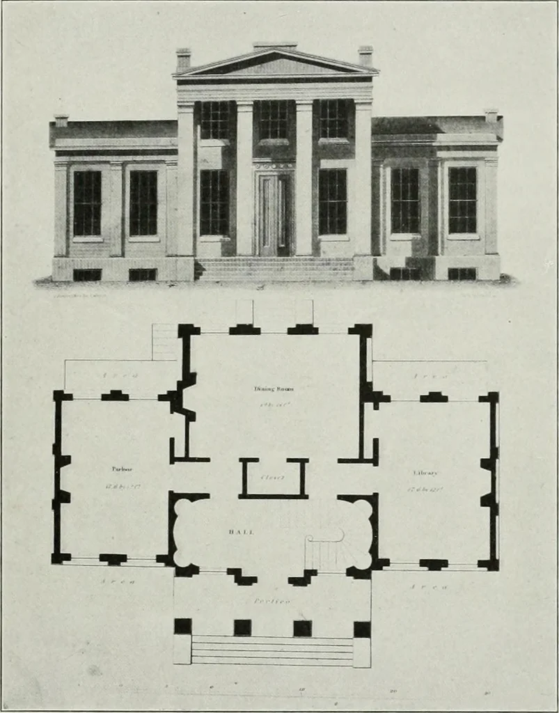 An illustration from Domestic architecture of the American colonies and of the early republic, 1922, leaf 252