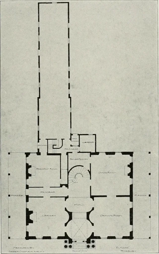 An illustration from Domestic architecture of the American colonies and of the early republic, 1922, leaf 262
