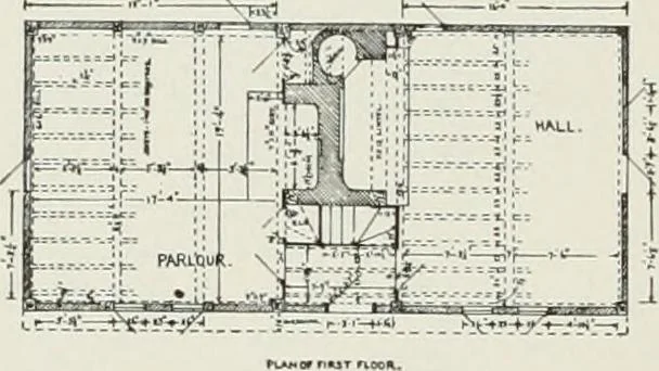 An illustration from Domestic architecture of the American colonies and of the early republic, 1922, leaf 45