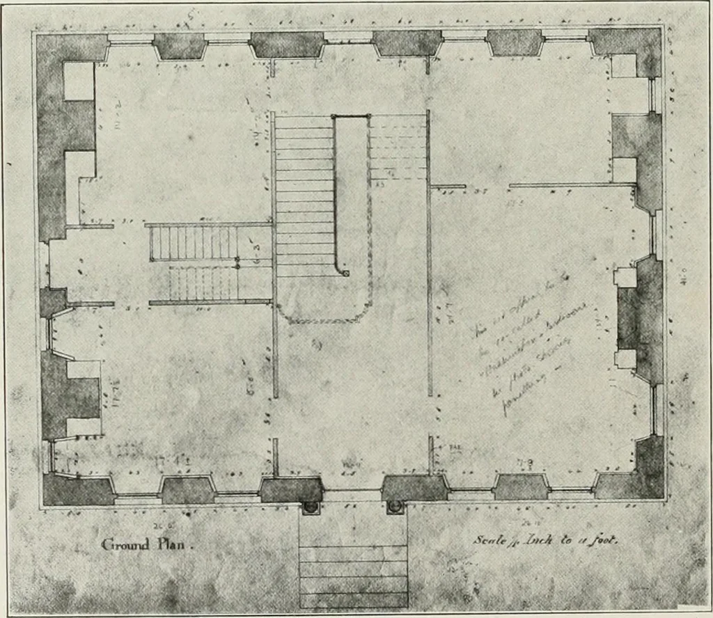 An illustration from Domestic architecture of the American colonies and of the early republic, 1922, leaf 91