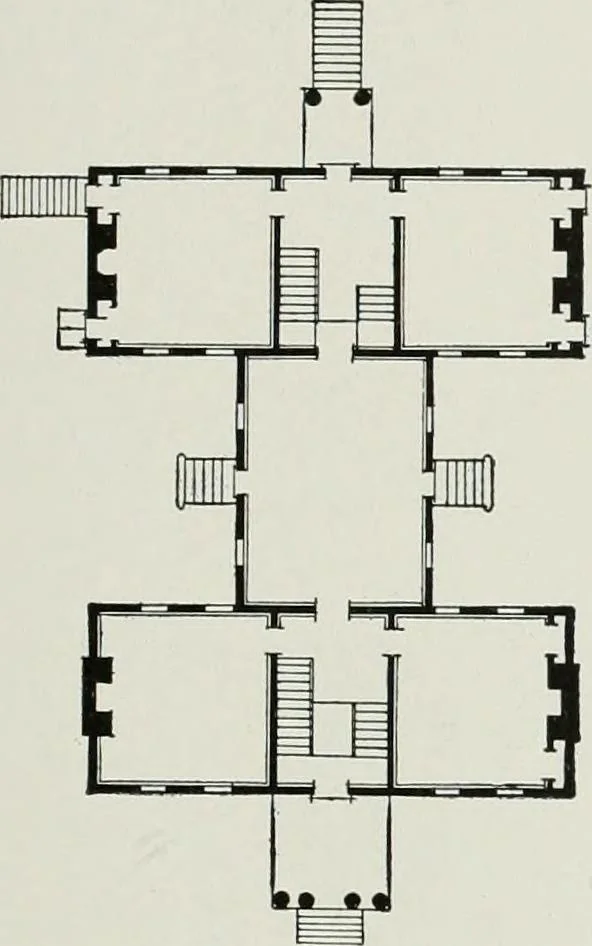 An illustration from Domestic architecture of the American colonies and of the early republic, 1922, leaf 92