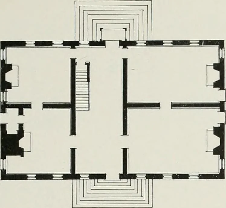 An illustration from Domestic architecture of the American colonies and of the early republic, 1922, leaf 98