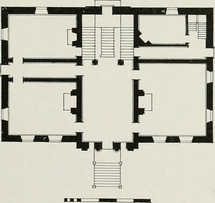 An illustration from Domestic architecture of the American colonies and of the early republic, 1922, leaf 98