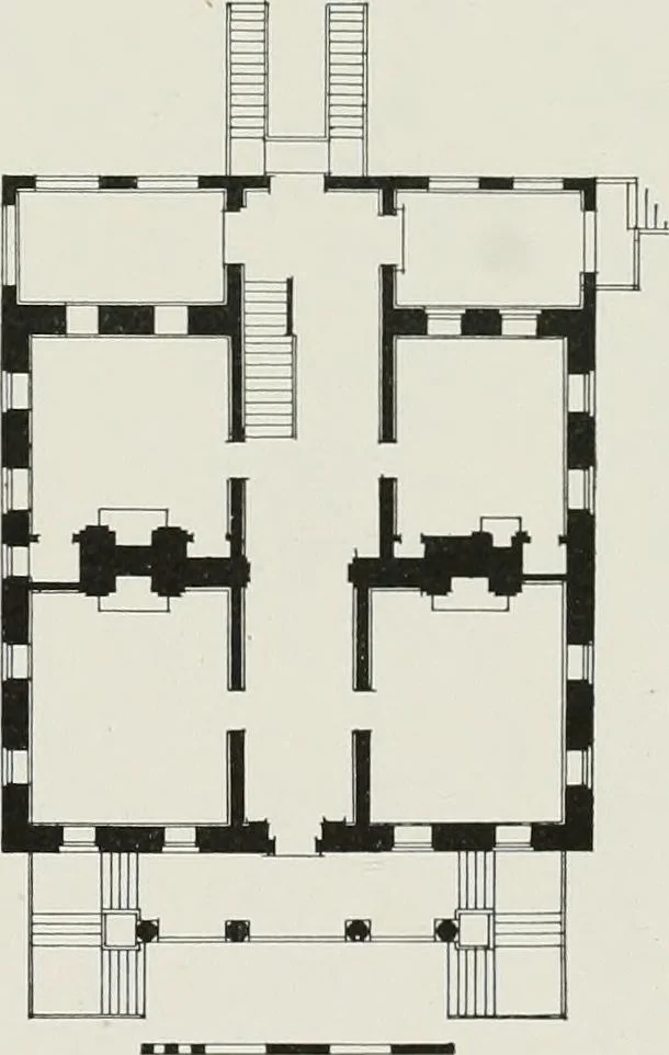 An illustration from Domestic architecture of the American colonies and of the early republic, 1922, leaf 98