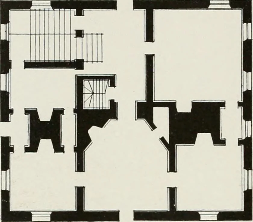 An illustration from Domestic architecture of the American colonies and of the early republic, 1922, leaf 99