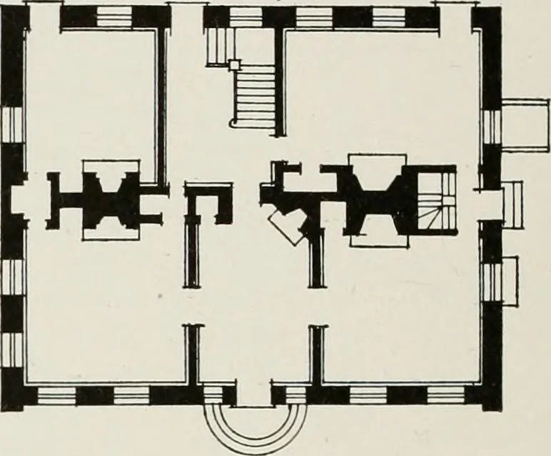 An illustration from Domestic architecture of the American colonies and of the early republic, 1922, leaf 99