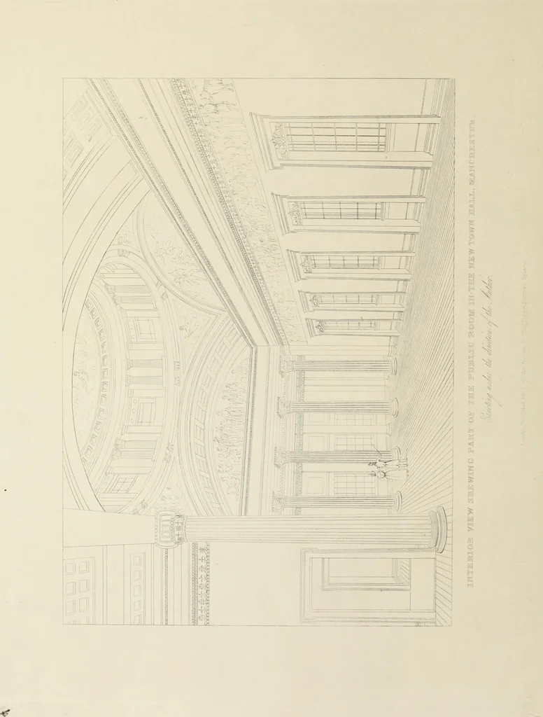 An illustration from Domestic architecture, being a series of designs, for mansions, villas, rectory houses, parsonage houses, bailiff's lodge, gardener's lodge, game-keeper's lodge, park-gate lodges, etc., in the Grecian, Italian, and old English style of architecture : with observations on the appropriate choice of site, the whole designed with strict reference to the practicability of erection, and with due attention to the important consideration of uniting elegance, convenience and domestic comfort with economy, the whole being the result of upwards of thirty years professional experience : with accurate estimates appended to each design, 1850, leaf 5