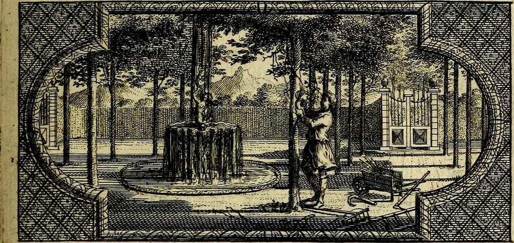 An illustration from Doorlugte voorbeelden der ouden : leerzaame zinnebeelden, nevens 't treurspel van L. Junius Brutus, vaderlyke gestrengheid, en verscheide gedigten, 1725, leaf 230