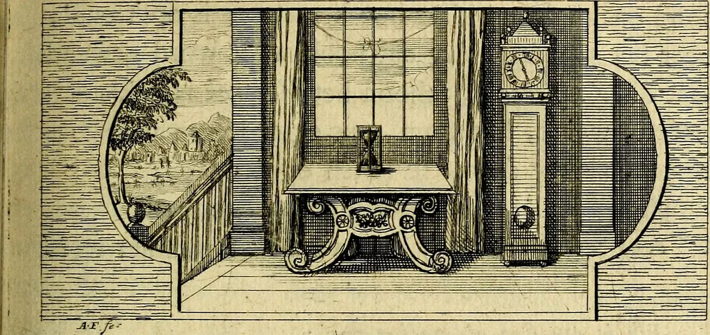 An illustration from Doorlugte voorbeelden der ouden : leerzaame zinnebeelden, nevens 't treurspel van L. Junius Brutus, vaderlyke gestrengheid, en verscheide gedigten, 1725, leaf 338