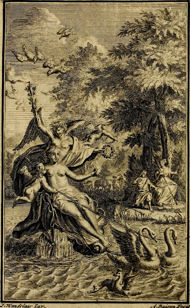 An illustration from Doorlugte voorbeelden der ouden : leerzaame zinnebeelden, nevens 't treurspel van L. Junius Brutus, vaderlyke gestrengheid, en verscheide gedigten, 1725, leaf 617