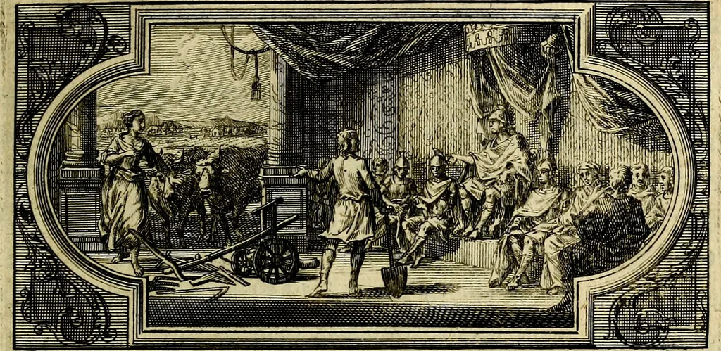 An illustration from Doorlugte voorbeelden der ouden : leerzaame zinnebeelden, nevens 't treurspel van L. Junius Brutus, vaderlyke gestrengheid, en verscheide gedigten, 1725, leaf 80