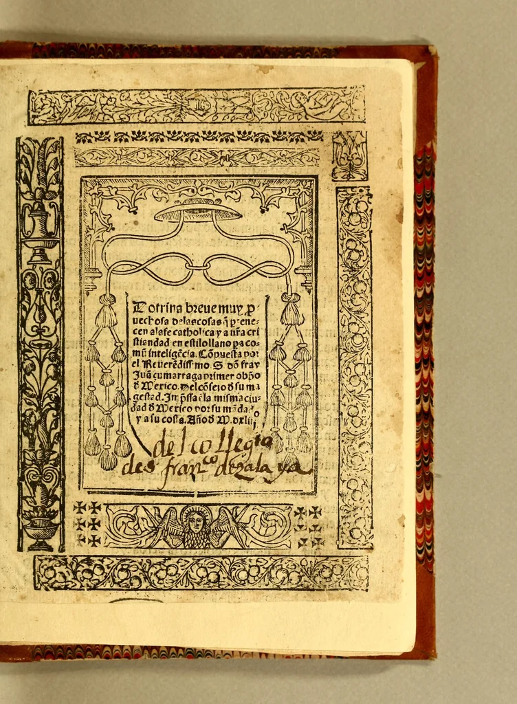 An illustration from Dotrina breue muy p[ro]uechosa delas cosas q[ue] p[er]tenecen ala fe catholica y a n[uest]ra cristiandad en estilo llano p[ar]a comu[n] intelige[n]cia., 1544, leaf 5