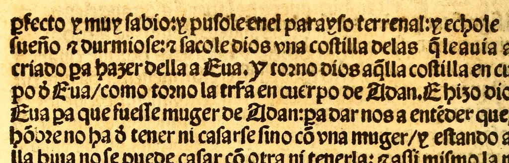 An illustration from Dotrina [christ]iana p[ar]a instrucion [et] informacio[n] de los indios: : por manera de hystoria., 1544, leaf 58
