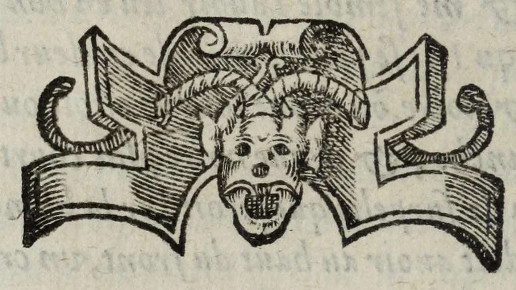 An illustration from Dovze fables de flevves ov fontaines : avec la description pour la peinture, & les epigrammes, 1585, leaf 48