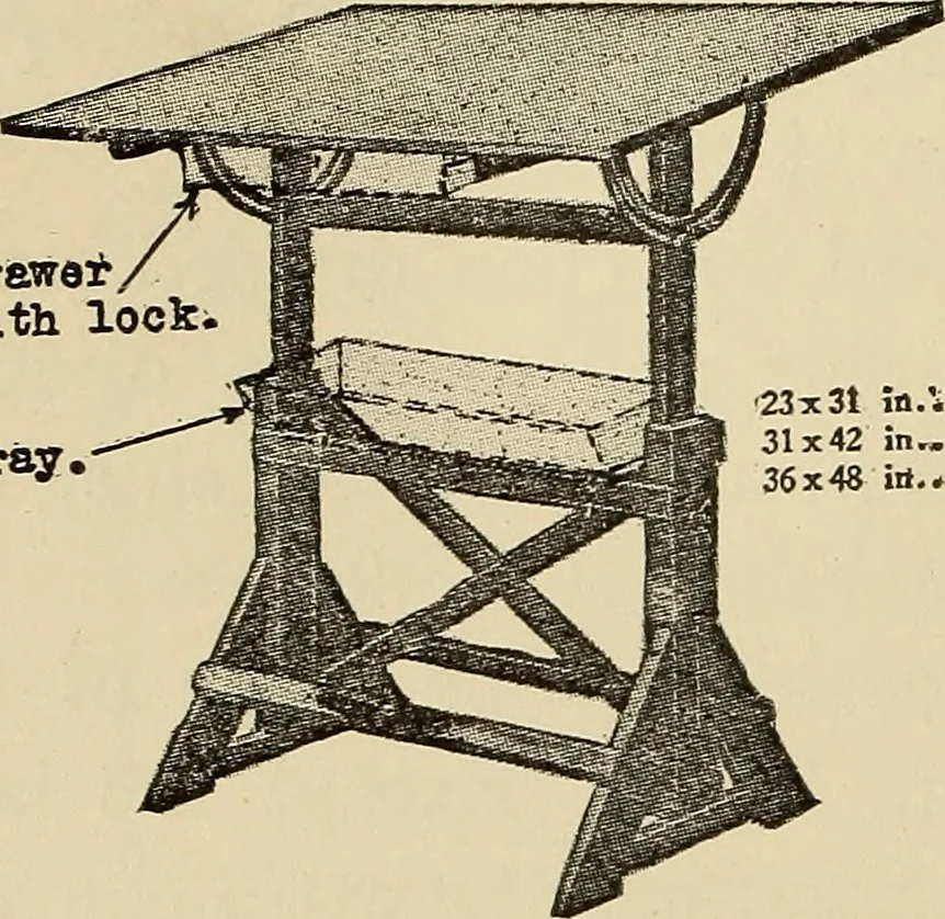 An illustration from Drafting room methods, 1918, leaf 17