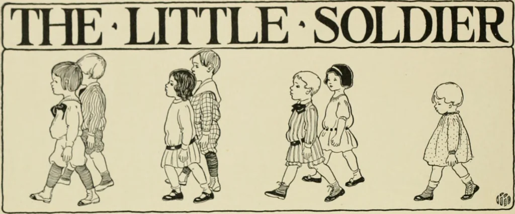An illustration from Dramatic games and dances for little children, 1914, leaf 20