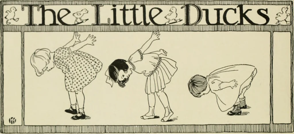 An illustration from Dramatic games and dances for little children, 1914, leaf 26