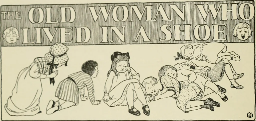 An illustration from Dramatic games and dances for little children, 1914, leaf 46