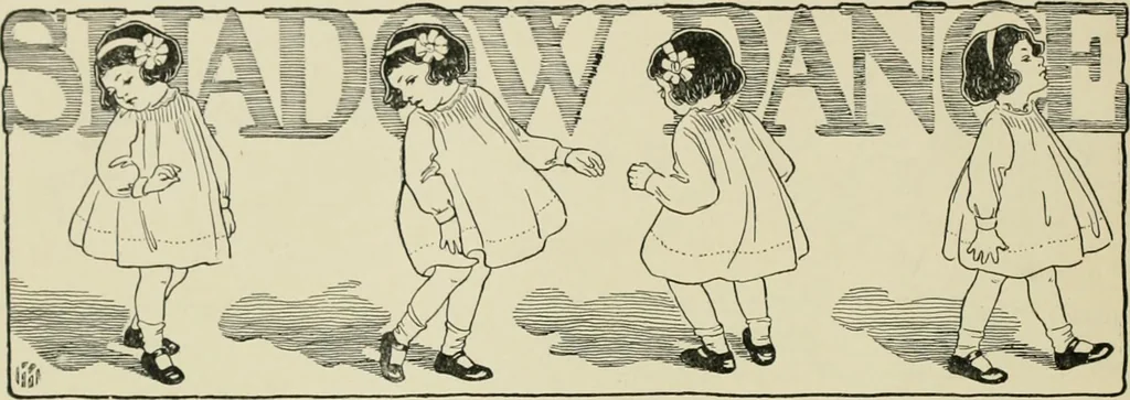 An illustration from Dramatic games and dances for little children, 1914, leaf 66