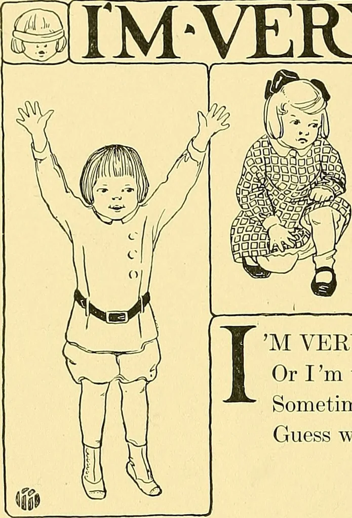 An illustration from Dramatic games and dances for little children, 1914, leaf 31