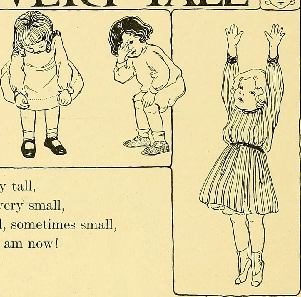 An illustration from Dramatic games and dances for little children, 1914, leaf 31