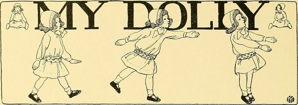 An illustration from Dramatic games and dances for little children, 1914, leaf 37